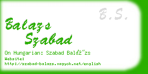 balazs szabad business card